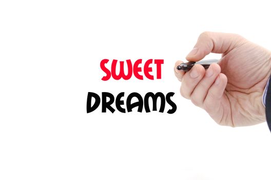 Sweet dreams text concept isolated over white background