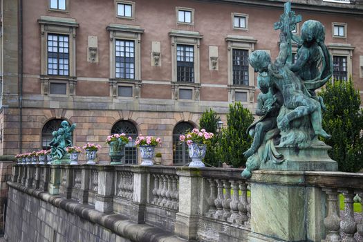  bronze sculpture Religion at the Royal palace statue, Stockholm