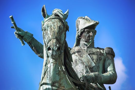 Statue of Charles XIV John former king of Sweden in Stockholm, Sweden