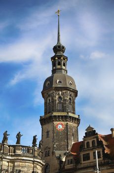 Majestic view on  Saxony Dresden Castle (Residenzschloss) in Dresden, State of Saxony, Germany