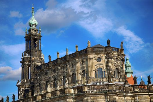 Katholische Hofkirche, Schlossplatz in Dresden, State of Saxony, Germany 