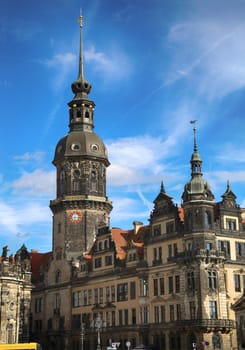 Majestic view on  Saxony Dresden Castle (Residenzschloss) in Dresden, State of Saxony, Germany