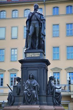 Monument of Friedrich August King of Saxony at Neumarkt in Dresden, Germany