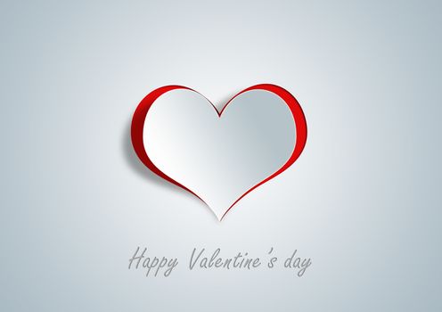 Heart shape on paper craft for texture background in valentine day