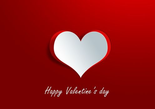 Heart shape on paper craft for texture background in valentine day