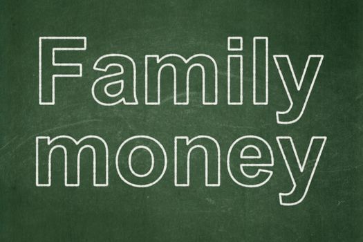 Banking concept: text Family Money on Green chalkboard background