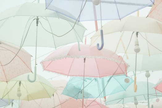 Umbrella pattern with pastel color tone