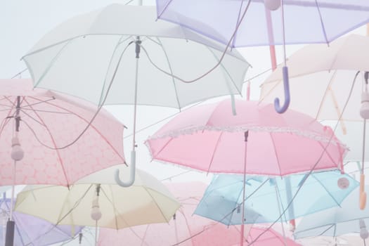 Umbrella pattern with pastel color tone