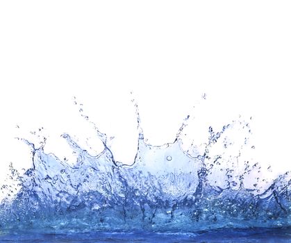 splashing clear water on white background use for refreshment and cool dring water background 