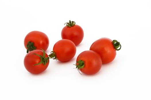 On white & copy space fresh healthy cherry tomatoes stock pictures