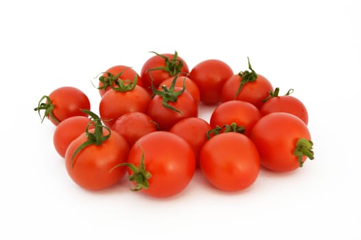On white & copy space fresh healthy cherry tomatoes stock pictures