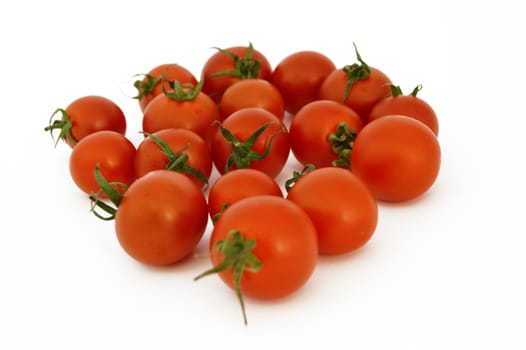 On white & copy space fresh healthy cherry tomatoes stock pictures