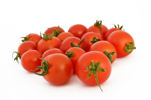 On white & copy space fresh healthy cherry tomatoes stock pictures