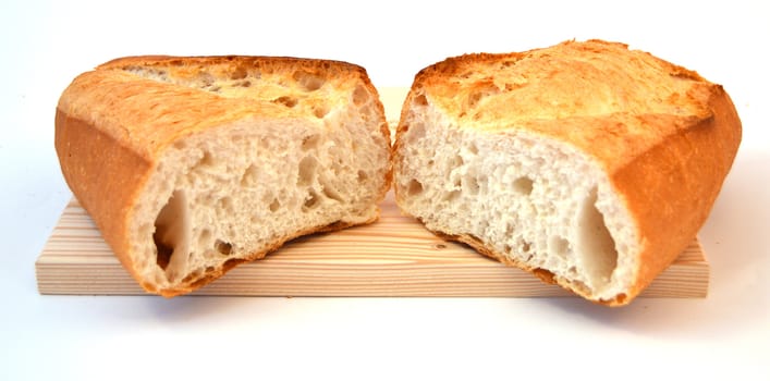 Pictures of bread cut in half