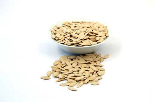 Pumpkin seed on the plate