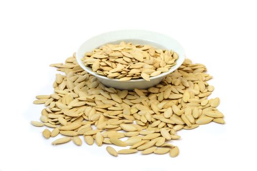 Pumpkin seed on the plate