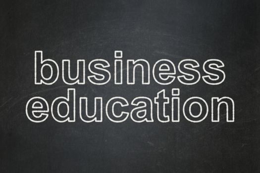 Education concept: text Business Education on Black chalkboard background