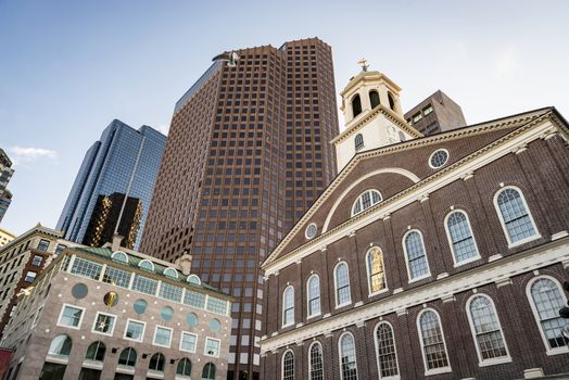 Building city skyline in Boston, Massachusetts, USA