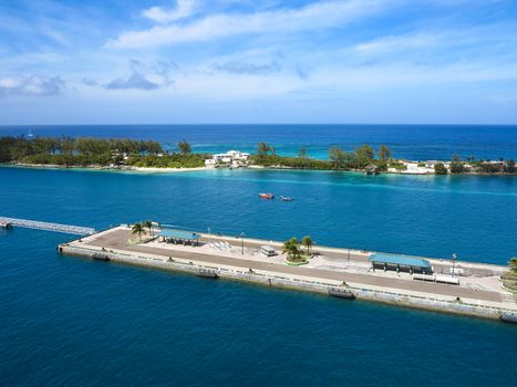 A dock for cruise ships in the caribbean