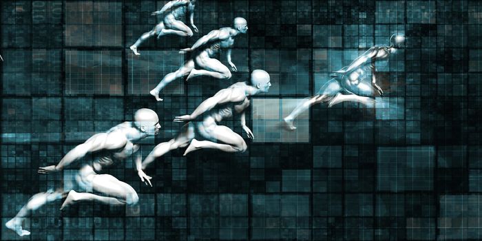 Technology Services on World Map Digital Art