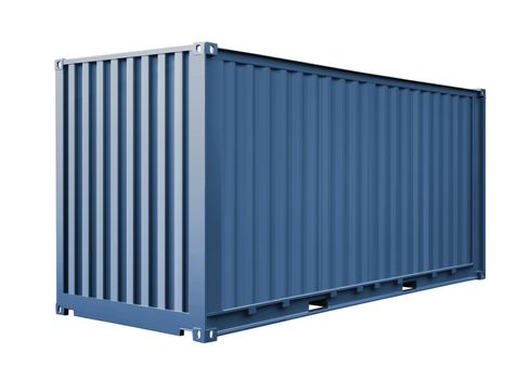 container for cargo transportation isolated on white background with path