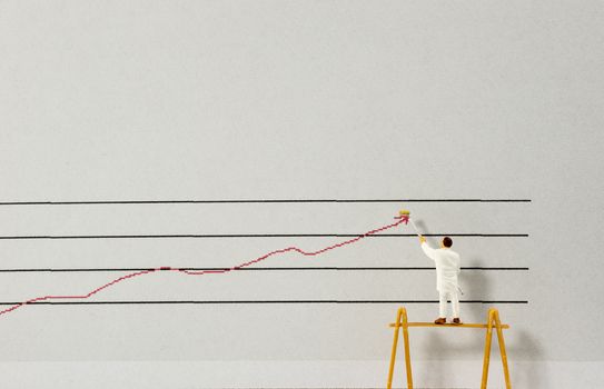 painting the graphic for business to the top