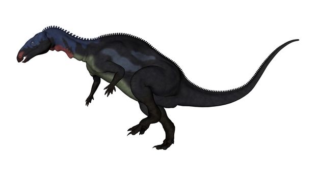 Camptosaurus dinosaur walking isolated in white background - 3D render