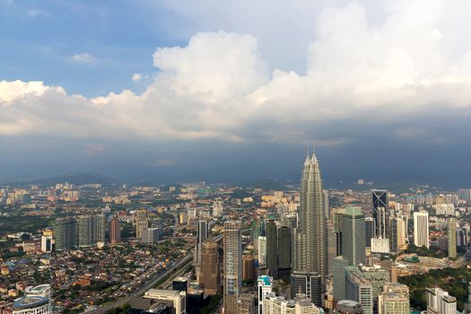Kuala Lumpur cityscape aerial view