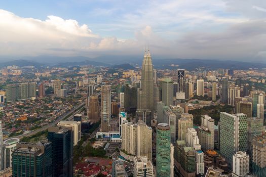 Kuala Lumpur modern cityscape aerial view