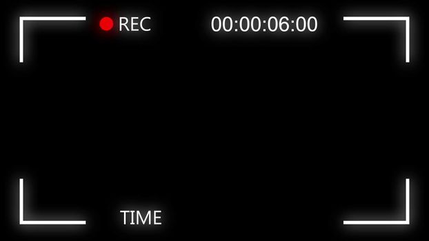 Video Camera Screen Interface. Recording interface. 3D rendered