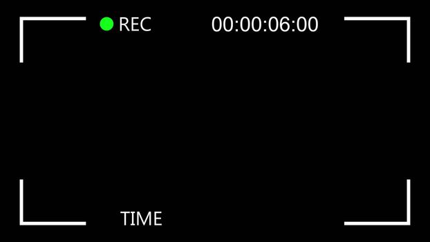 Video Camera Screen Interface. Recording interface. 3D rendered