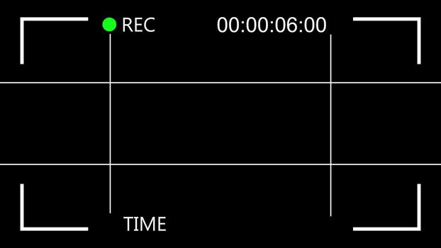Video Camera Screen Interface. Recording interface. 3D rendered