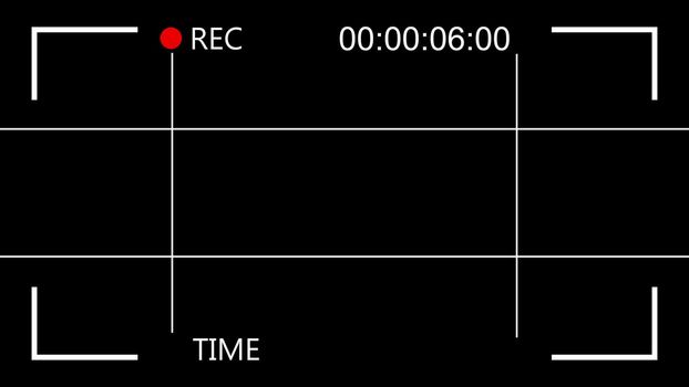 Video Camera Screen Interface. Recording interface. 3D rendered
