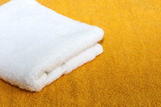 a terry towels on  a white background