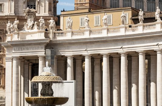 view of the St. Peter's church in Vatican city