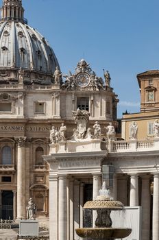 view of the St. Peter's church in Vatican city