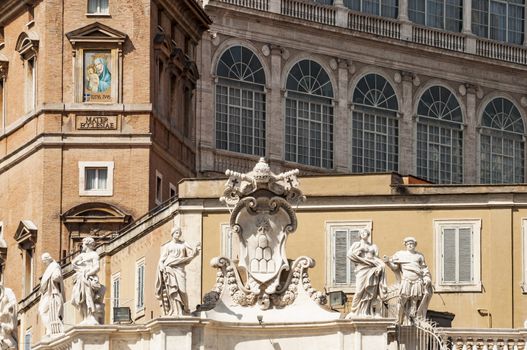 view of the St. Peter's church in Vatican city