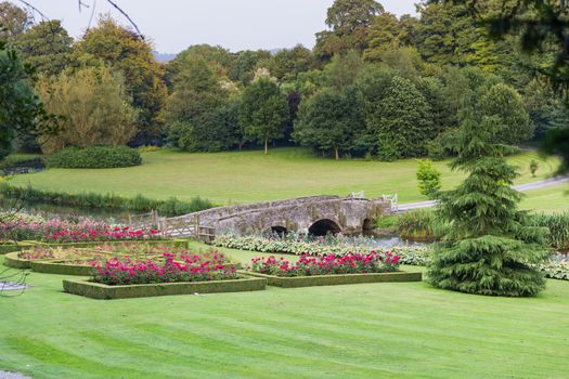 English country garden in the Peak District, Derbyshire, UK