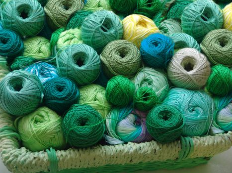 Greenish yarn