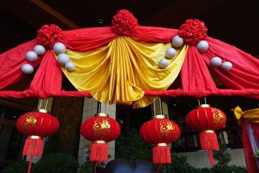 Chinese lanterns during new year festival .