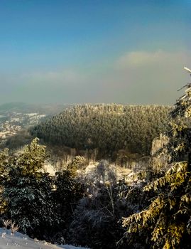 mountain top landscape like in a fairy tale