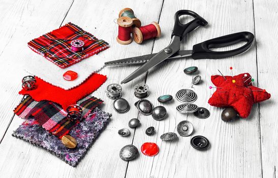 Scissors for cut cloth,buttons and flaps textile