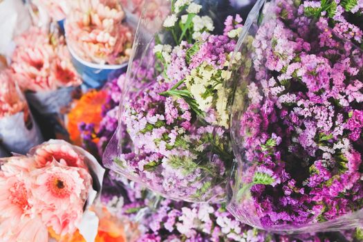 Bouquet of colorful flowers background