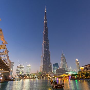 Dubai, UAE - Feb 2: Burj Khalifa, world's tallest skyscraper, Downtown Burj Dubai on 2nd of February, 2016 in Dubai, United Arab Emirates.