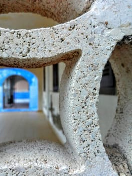 Closeup of a detail of a wall at a beach house