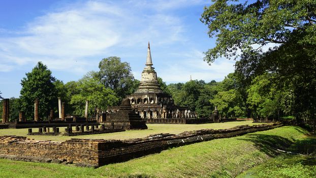 Historical Park Wat chang lom temple landscape sukhothai world heritage