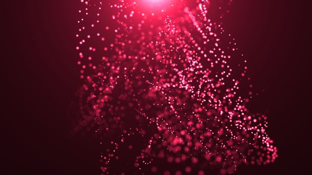 Bokeh of water fly and lights. 3D rendered