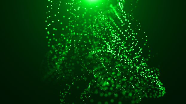 Bokeh of water fly and lights. 3D rendered