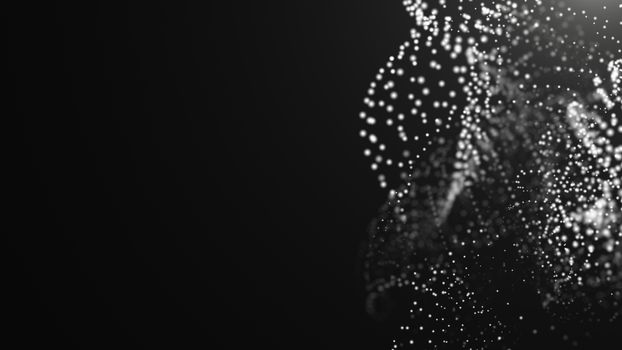 Bokeh of water fly and lights. 3D rendered