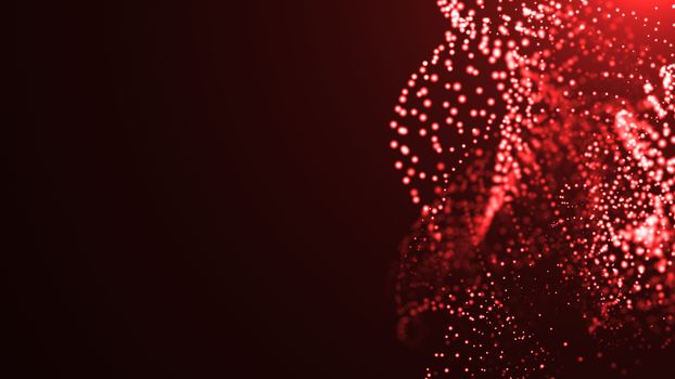 Bokeh of water fly and lights. 3D rendered